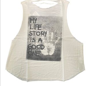 Women shirt Beige with Back stripes My Life